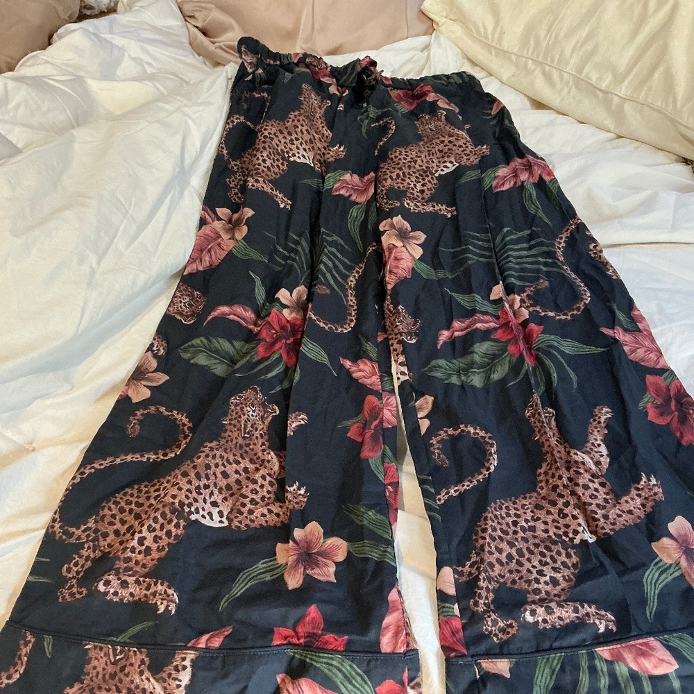 Desmond & Dempsey Floral & Leopard Print Pajama Pants/Lounge Pants, Soft